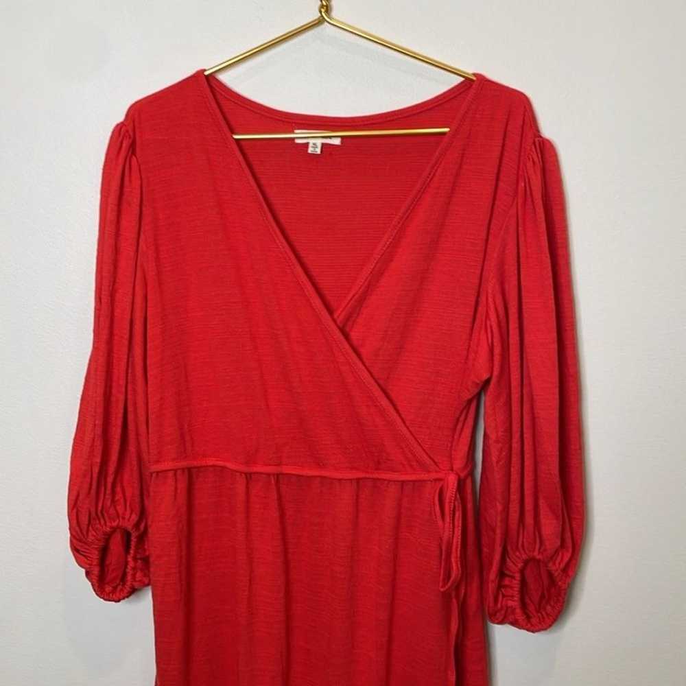 Max Studio Red Faux Wrap Dress XL - image 2