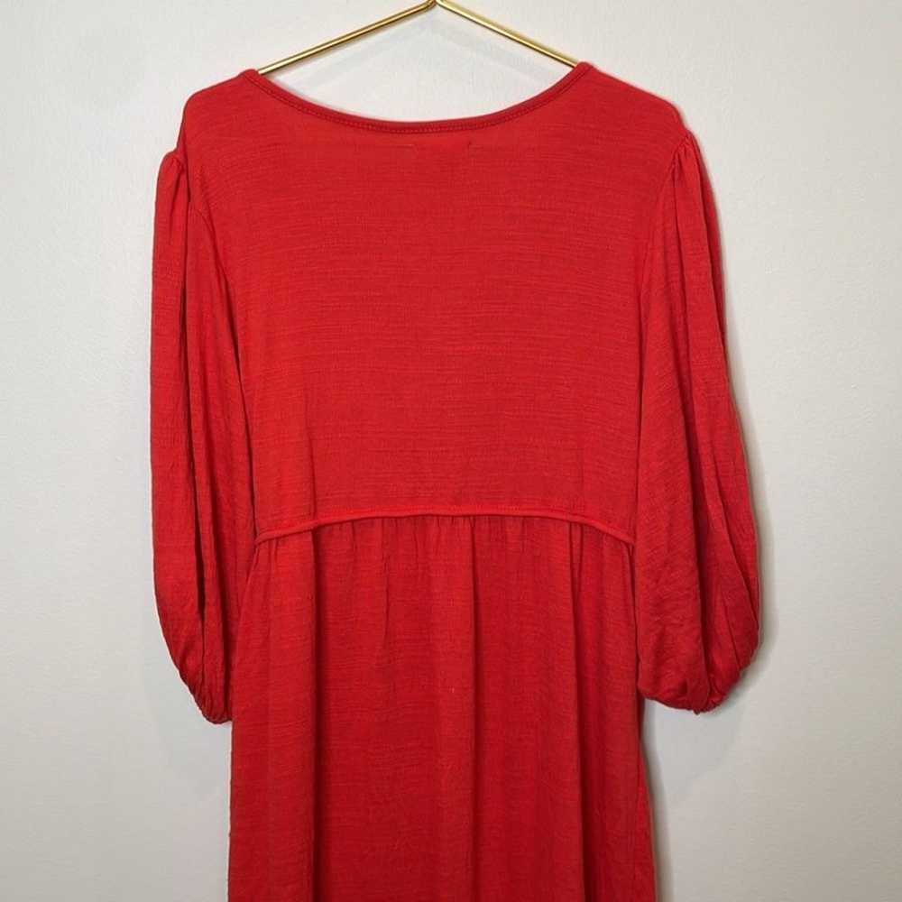 Max Studio Red Faux Wrap Dress XL - image 6