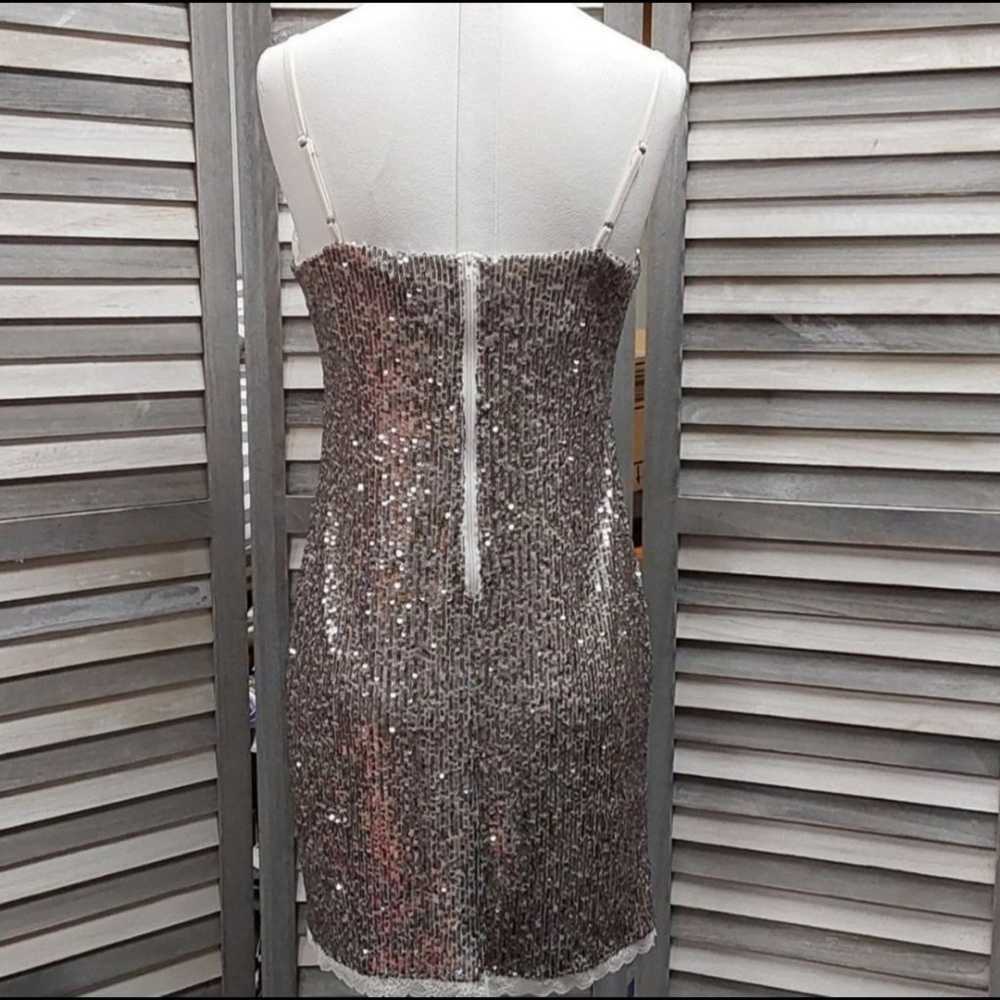 NWOT Wild Fable XL Silver Sequin Slip Dress - image 6