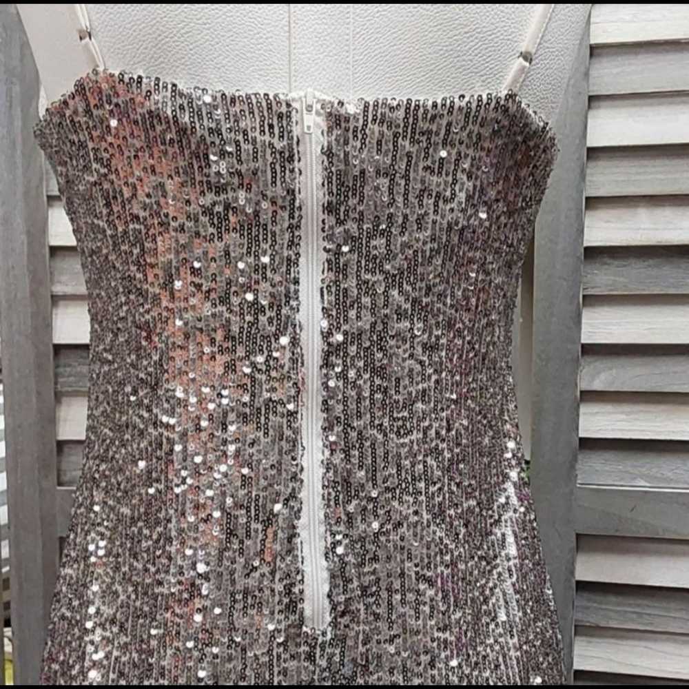 NWOT Wild Fable XL Silver Sequin Slip Dress - image 7