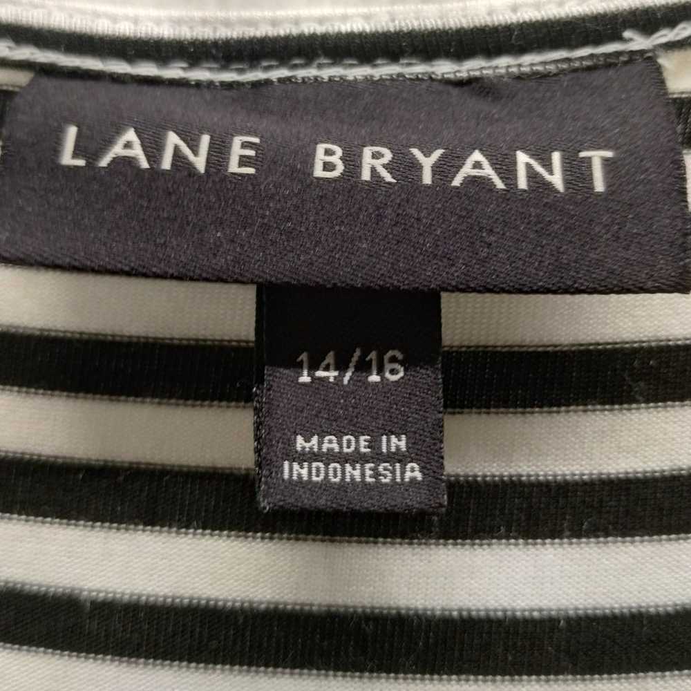 Lane Bryant Womens Size 14/16 Black White Striped… - image 4