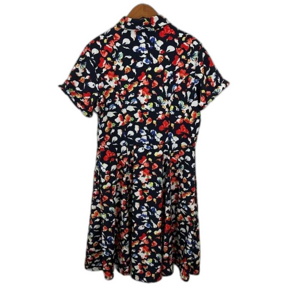 eShakti Navy Flower Brush Strokes Printed Dress S… - image 2