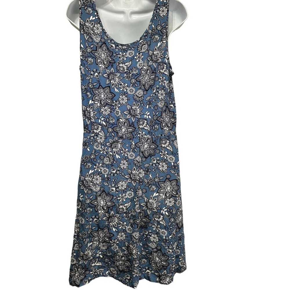 chetta b floral blue black Modal dress XL - image 3