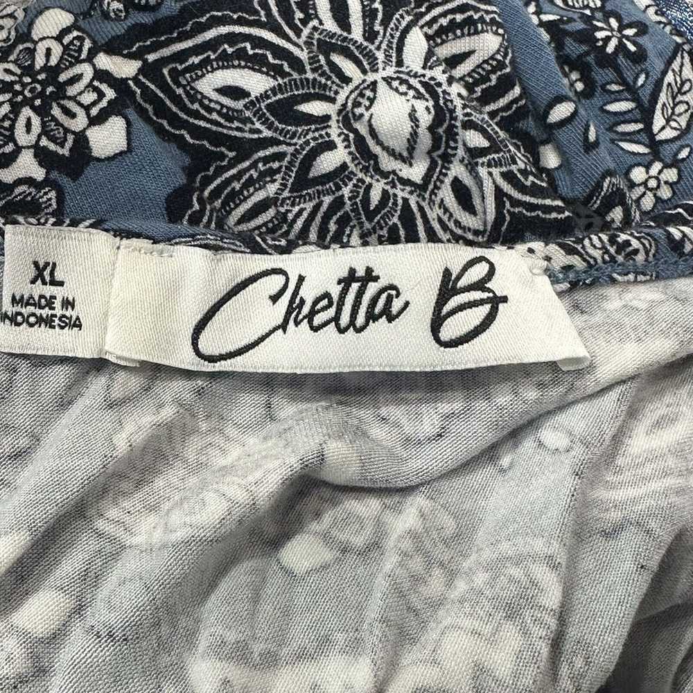 chetta b floral blue black Modal dress XL - image 4