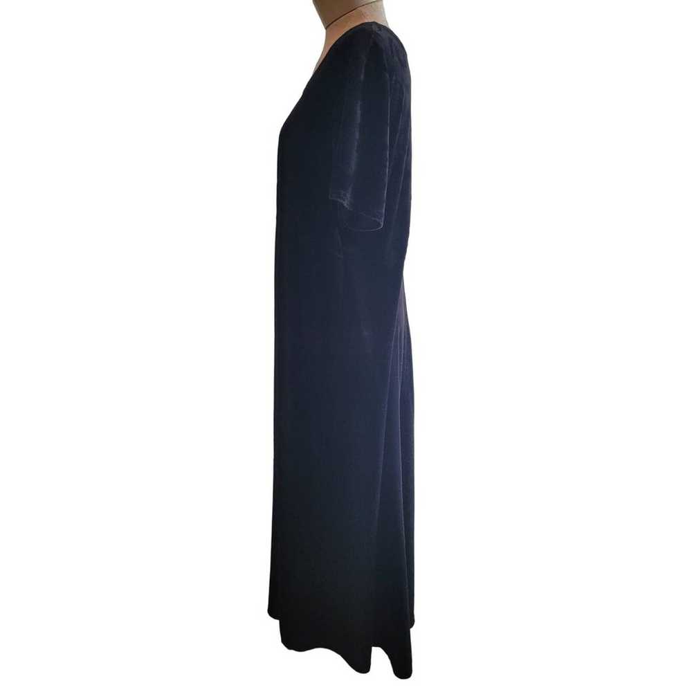 VTG 90s Jalate Black Whimsygoth Witchy Velvet Max… - image 3