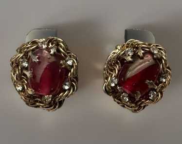 VOGUE BIJOUX ボーグビジュー ゴールド レッドカラー ネックレス ビジューネックレス｜ネックレス - niana