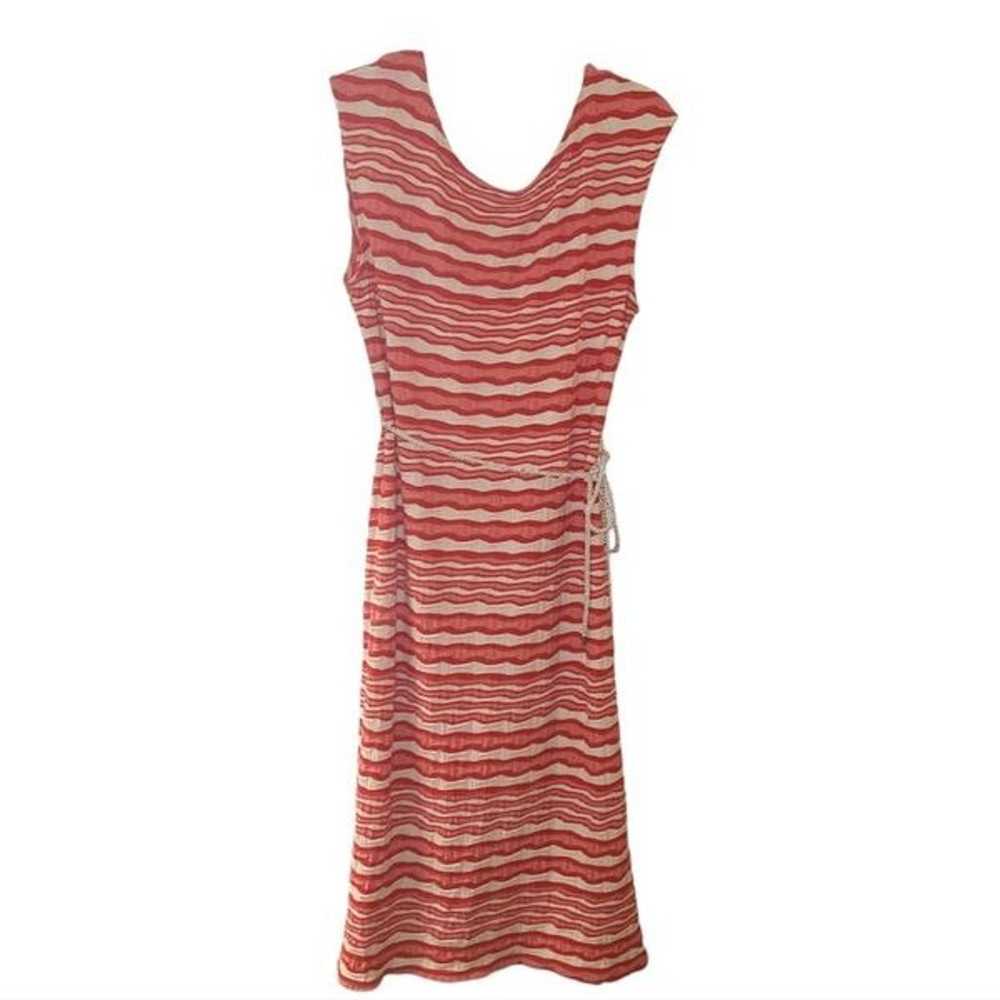 Sharagano Stretch Stripe Belted Midi Dress - image 3