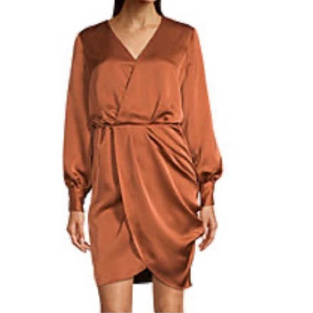 Worthington Satin Wrap Dress - image 4