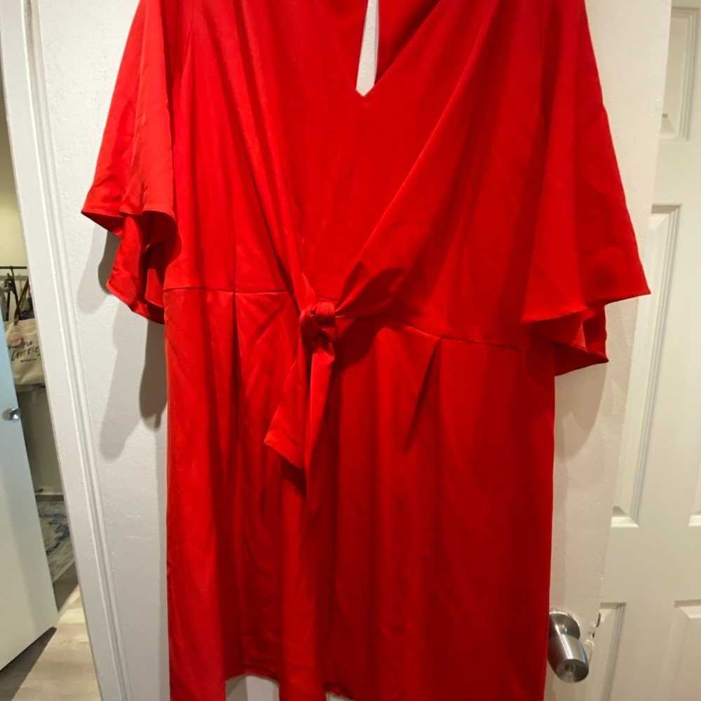 City Chic Red Tie Dress - image 4