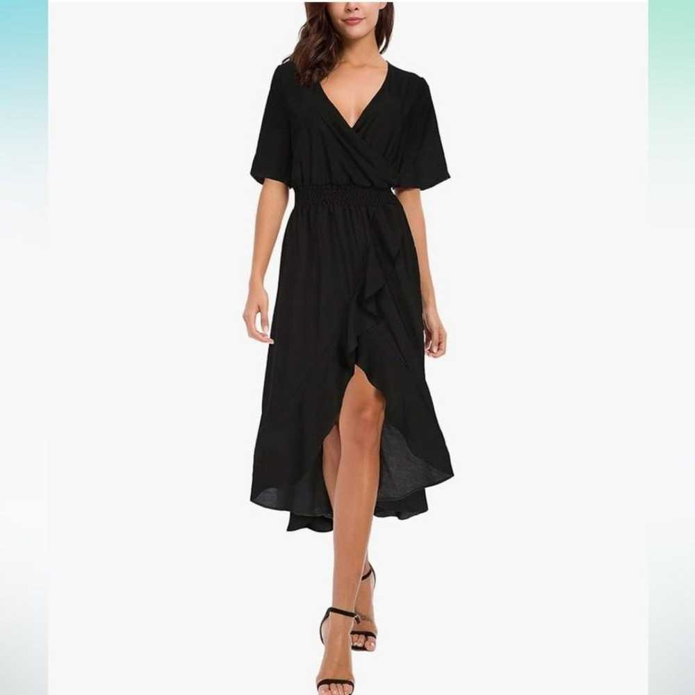 Love squared Short Sleeve High Low V-Neck dress i… - image 1