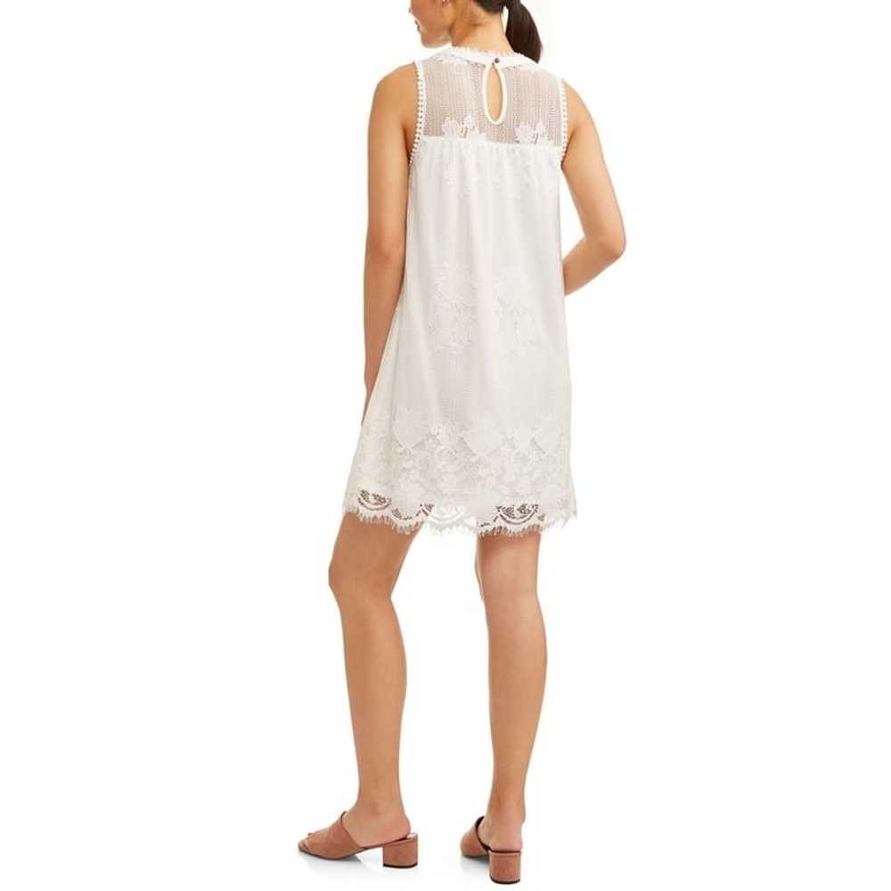 No Boundaries White Lace Sleeveless Dress - image 2