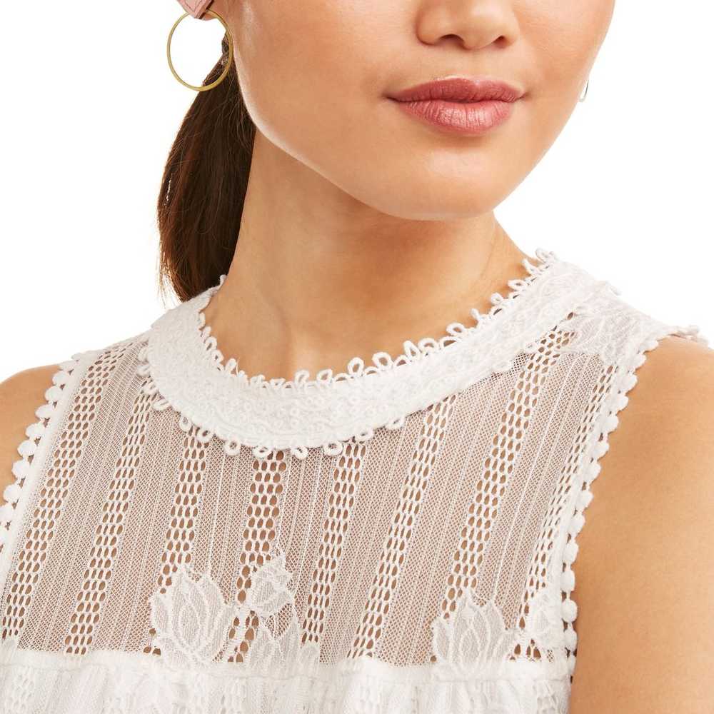 No Boundaries White Lace Sleeveless Dress - image 3