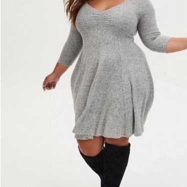 Torrid Mini Super Soft Plush Fluted Dress