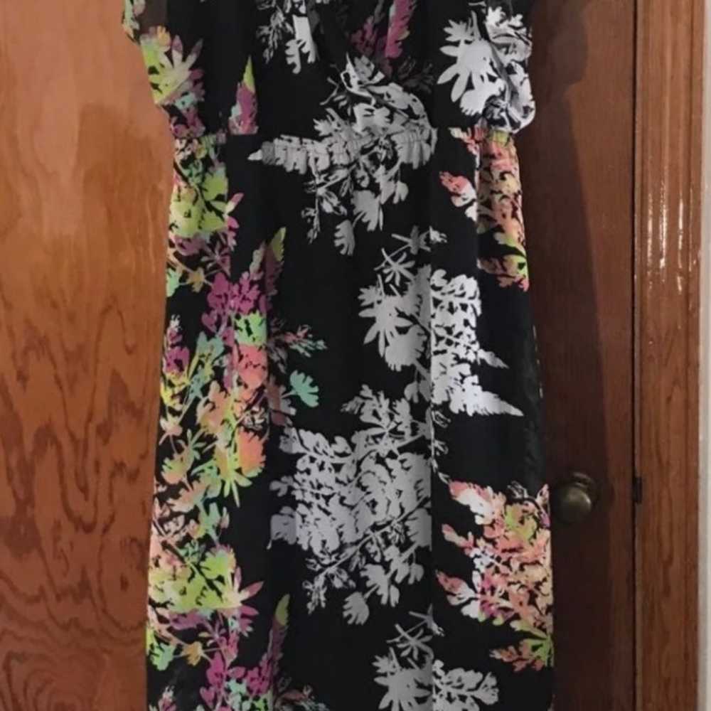 Lane Bryant Black Flutter Sleeve Maxi Dress 22/24 - image 1