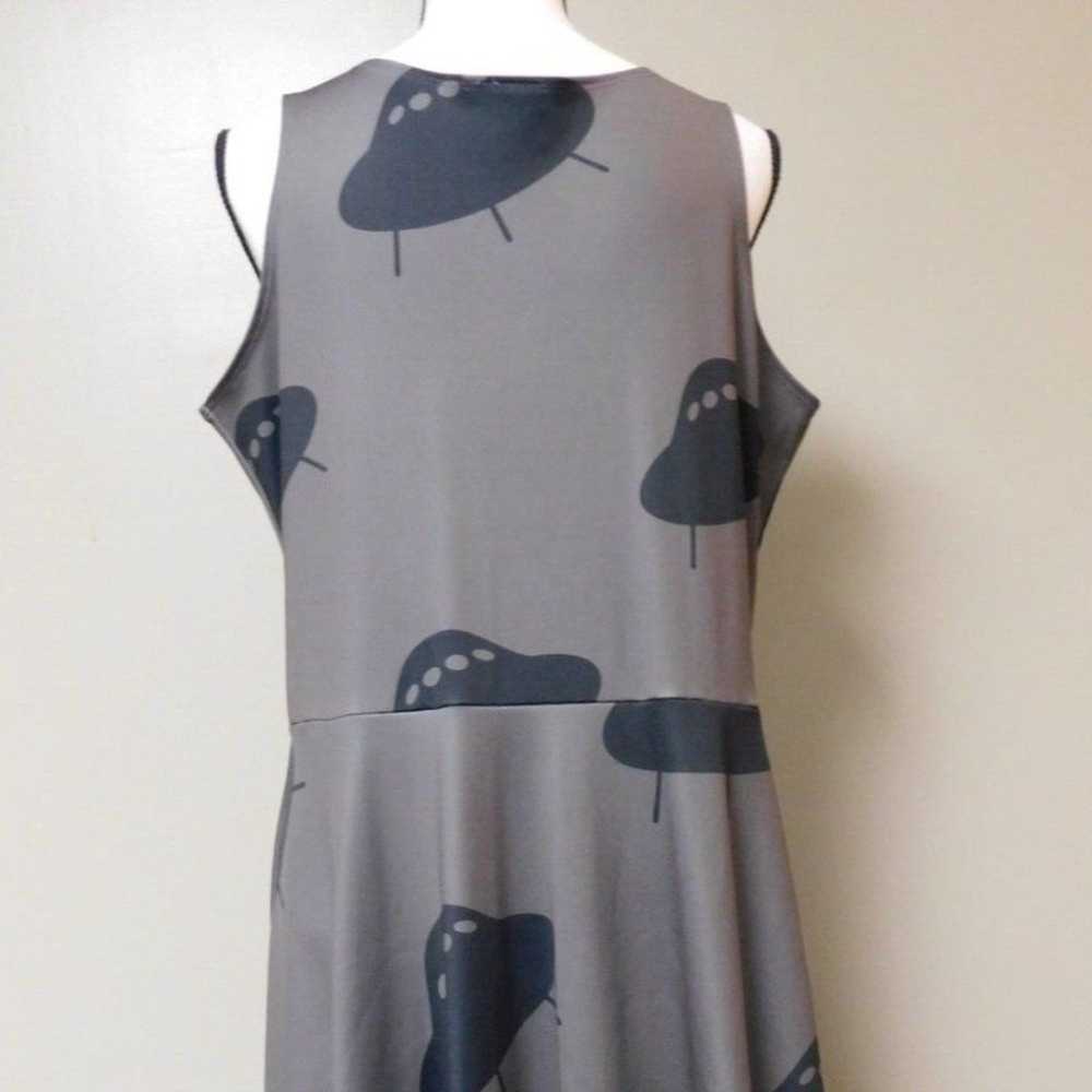 CowCow Spaceship Print Skater Dress 2XL - image 3