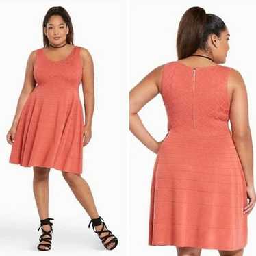 Torrid Terracotta Sleeveless Mixed Stitch Fit & F… - image 1