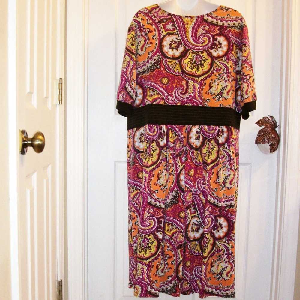 I.N. STUDIO Size 20 Paisley Print Dress - image 4