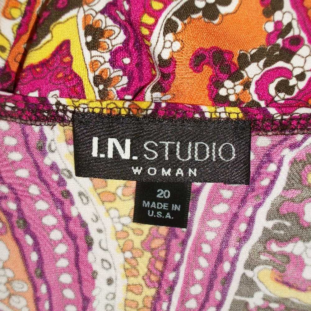 I.N. STUDIO Size 20 Paisley Print Dress - image 6