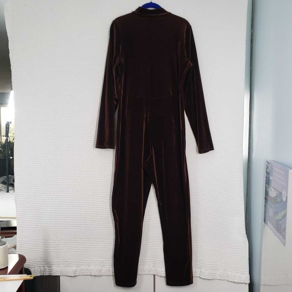 Fashion Nova Jumpsuit Womens 2X Brown Chocolate D… - image 2