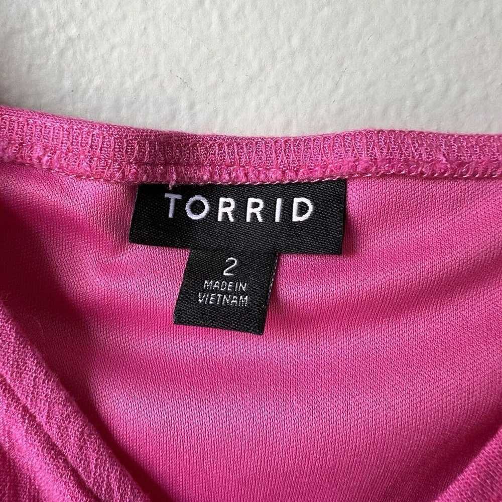 Torrid Pink Smocked Midi Layered Sun Dress Women … - image 2