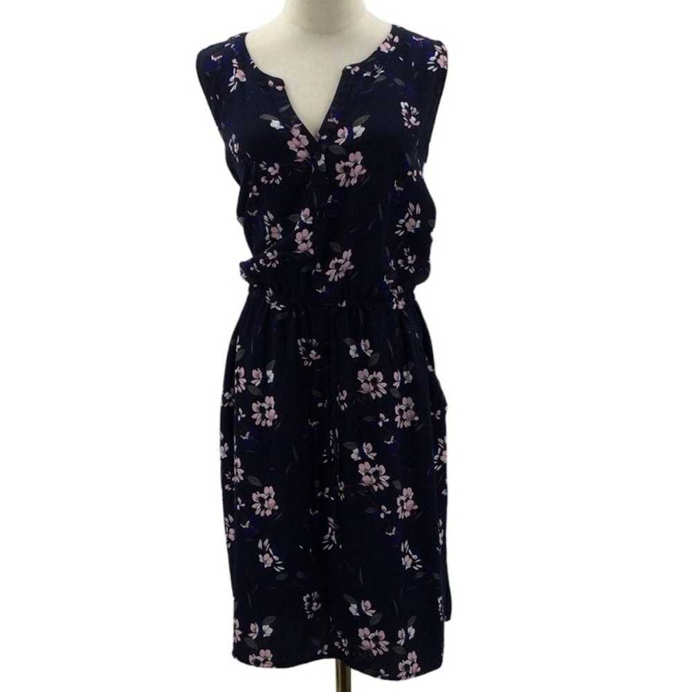 41 HAWTHORN 2X plus navy blue floral elastic wais… - image 2