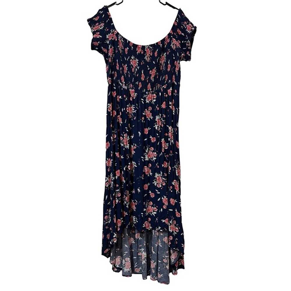 TORRID 2 Dress Cold shoulder Hi Low hem Floral El… - image 3