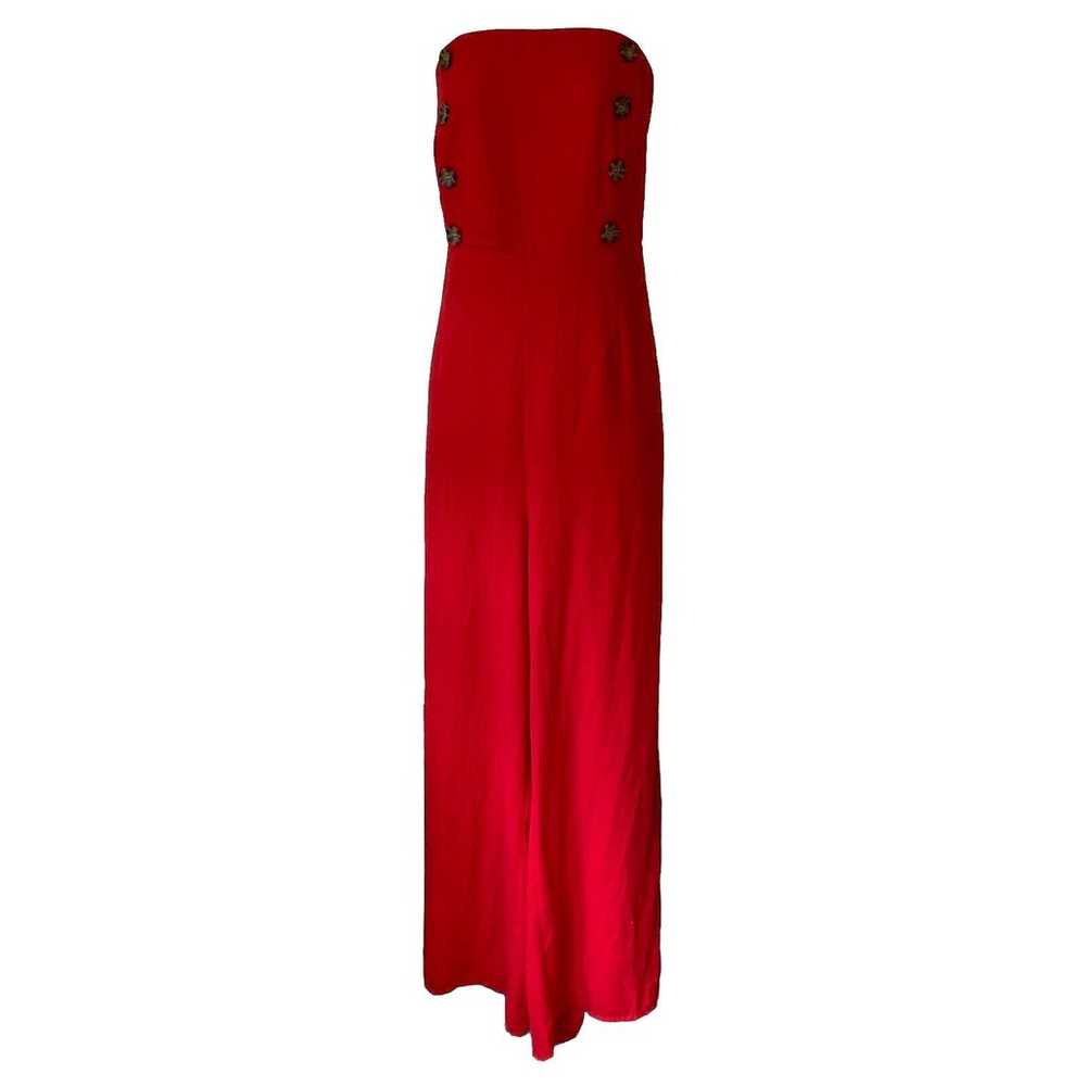 Forever 21 Red Jumpsuit Plus 2X Red Strapless Wid… - image 1