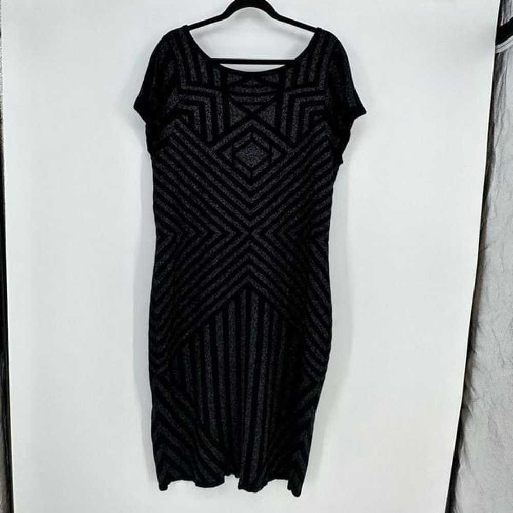 Lane Bryant Bodycone Short Sleeve Dress Midi Spar… - image 2