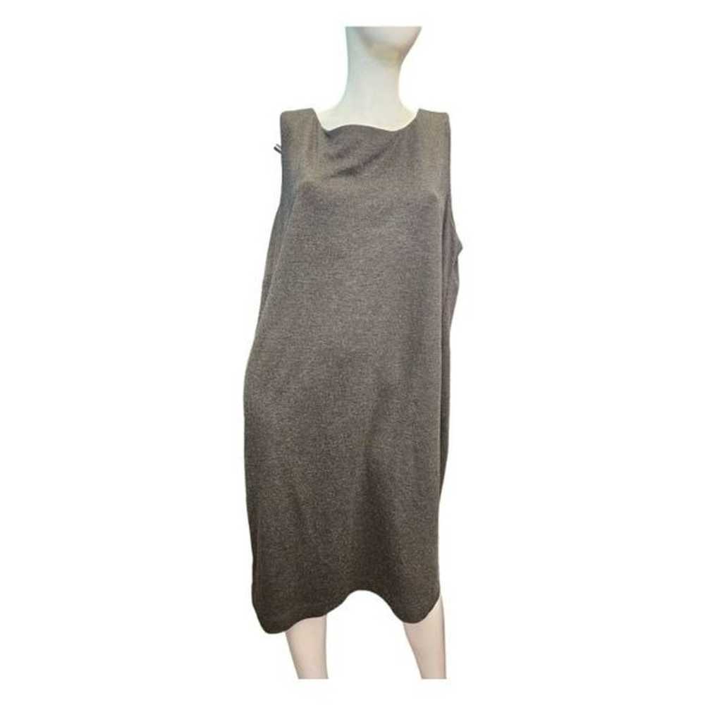 Julian Taylor Gray Sleeveless Shift Dress Size 20W - image 2