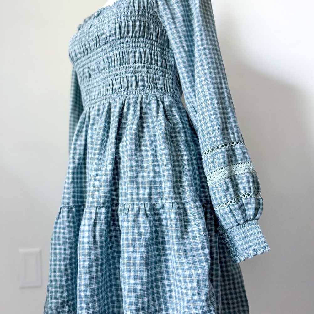 American Eagle plaid smocked mini dress - image 6