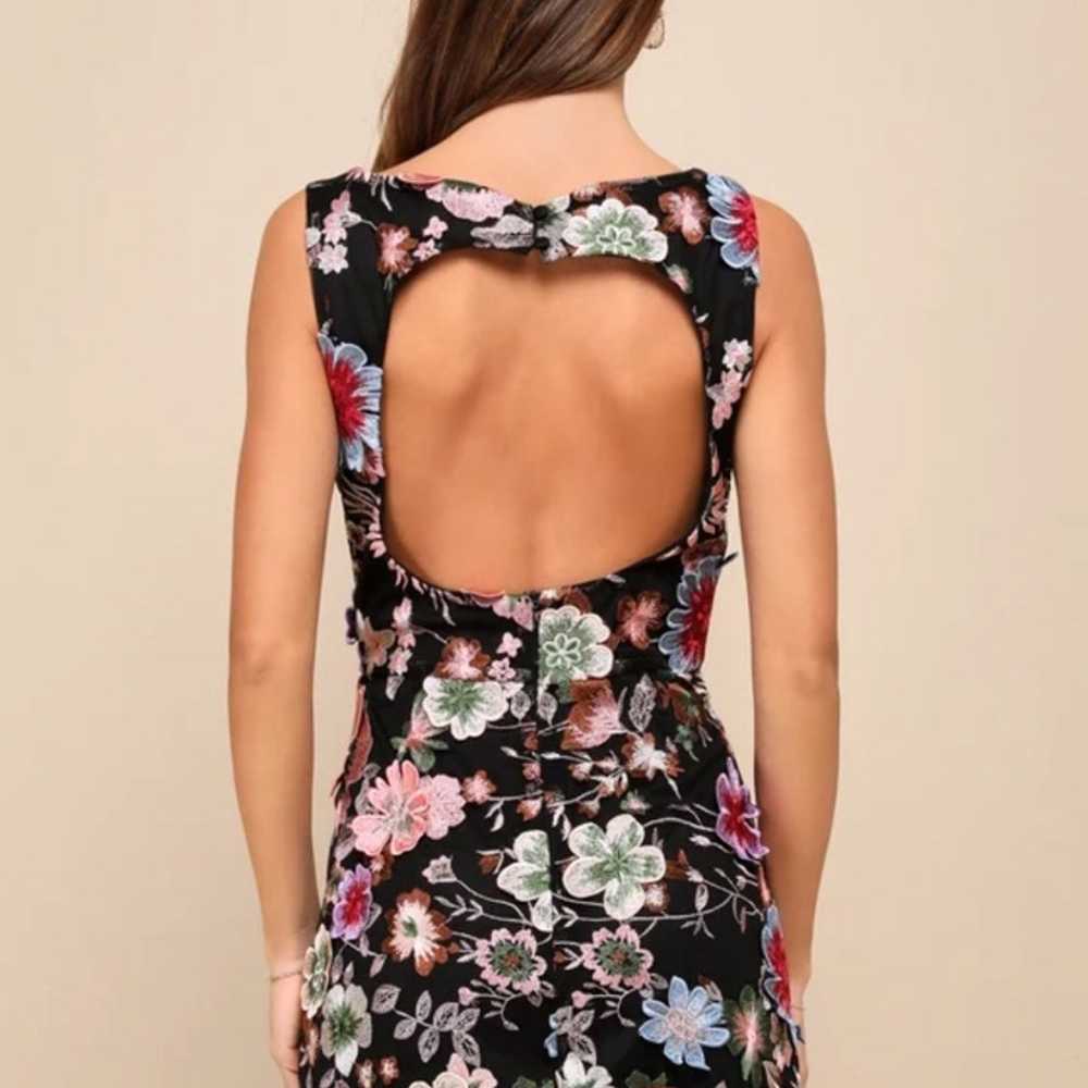 Special Something Black 3D Floral Embroidered Min… - image 3