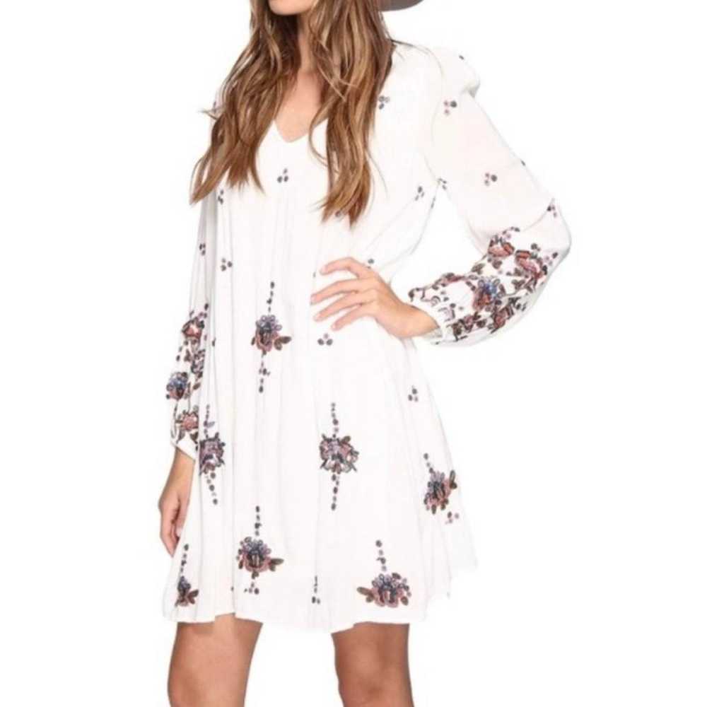 Free People Womens Dress SZ.S White Embroidered F… - image 1