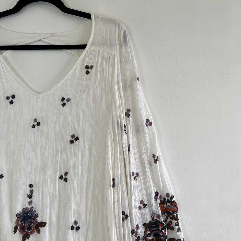 Free People Womens Dress SZ.S White Embroidered F… - image 4