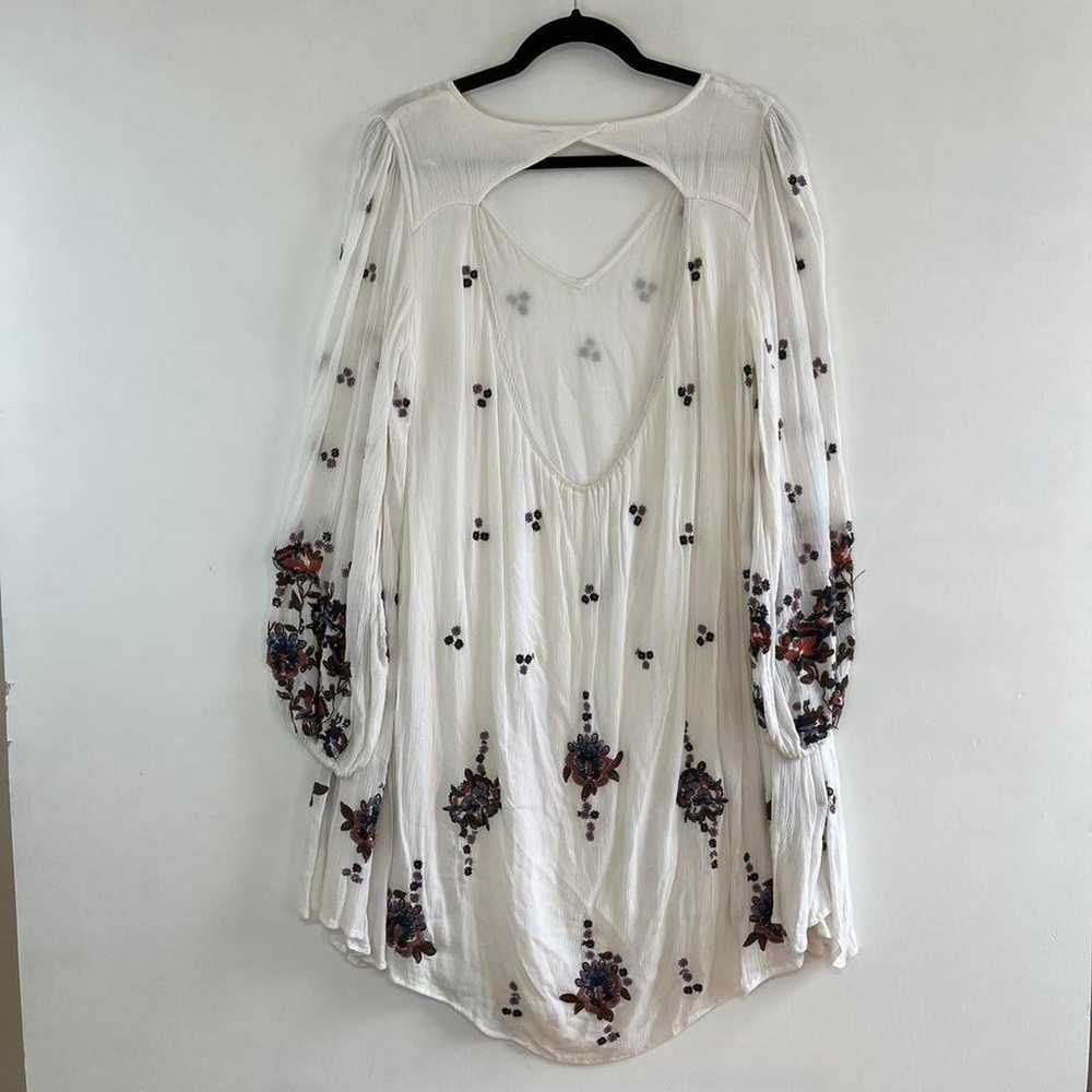 Free People Womens Dress SZ.S White Embroidered F… - image 6