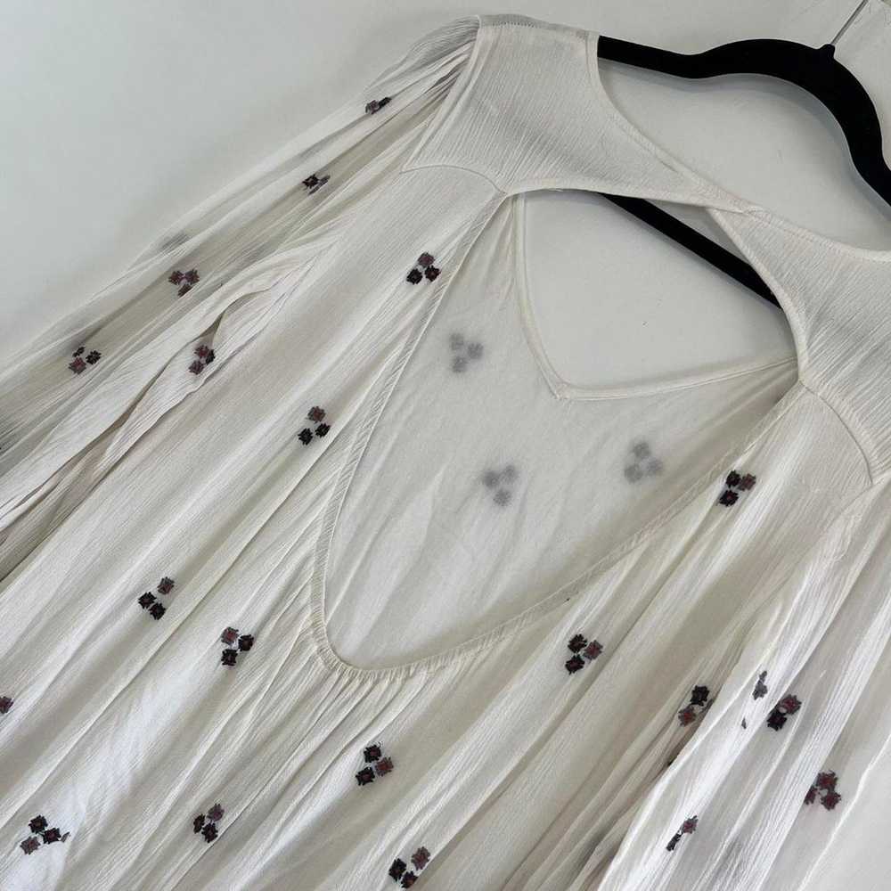 Free People Womens Dress SZ.S White Embroidered F… - image 7