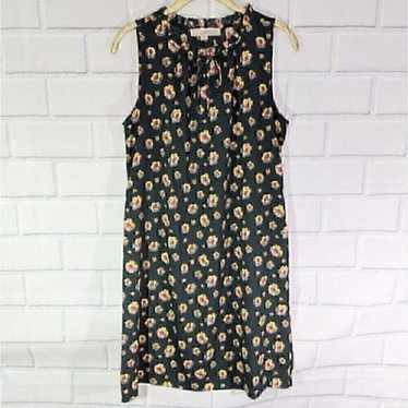 LOFT Green Floral Lightweight Sleeveless Shift Dre