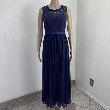 Navy blue Davids Bridal bridesmaid dress