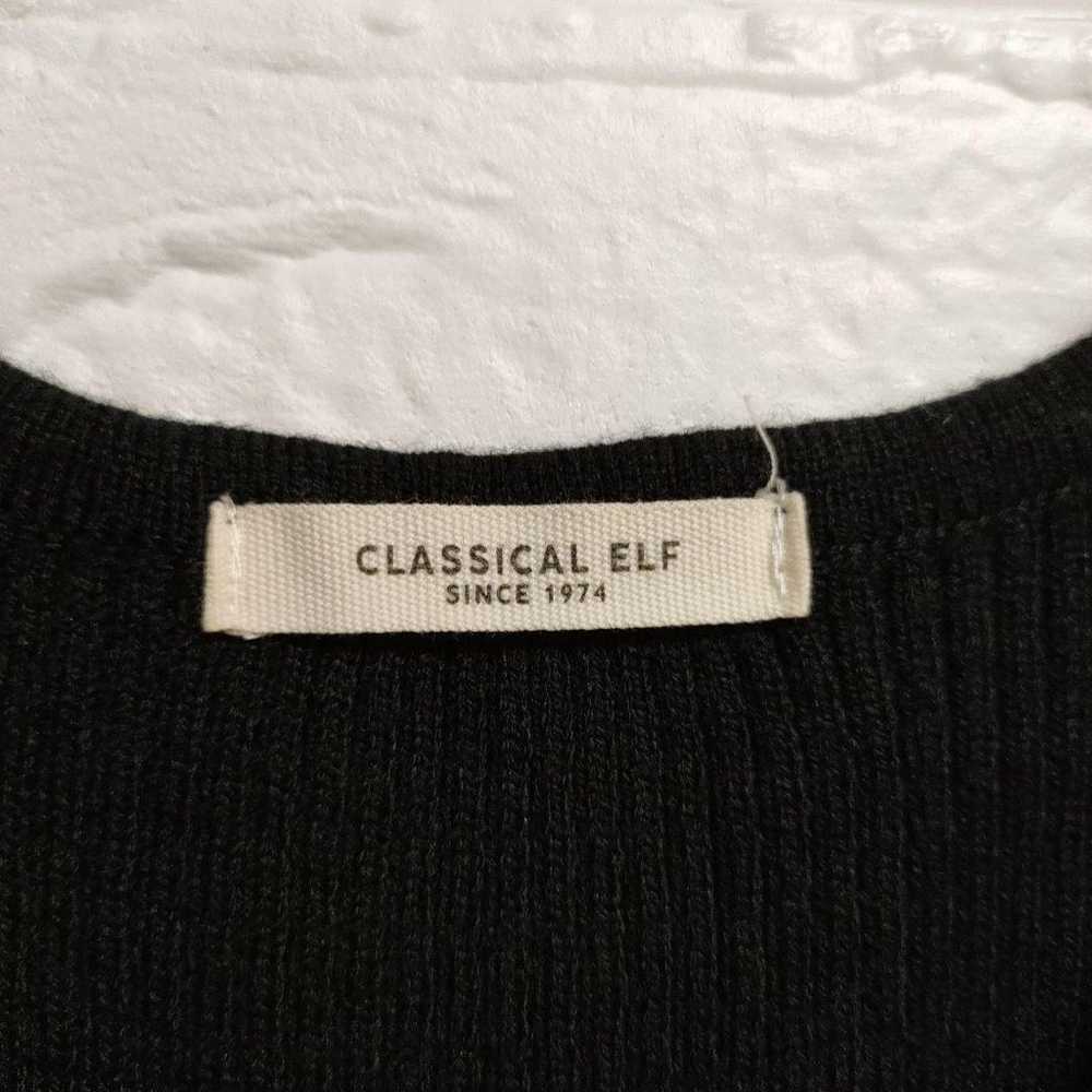 【Classical Elf】V-neck Ribbed Knit Long One-Piece … - image 6