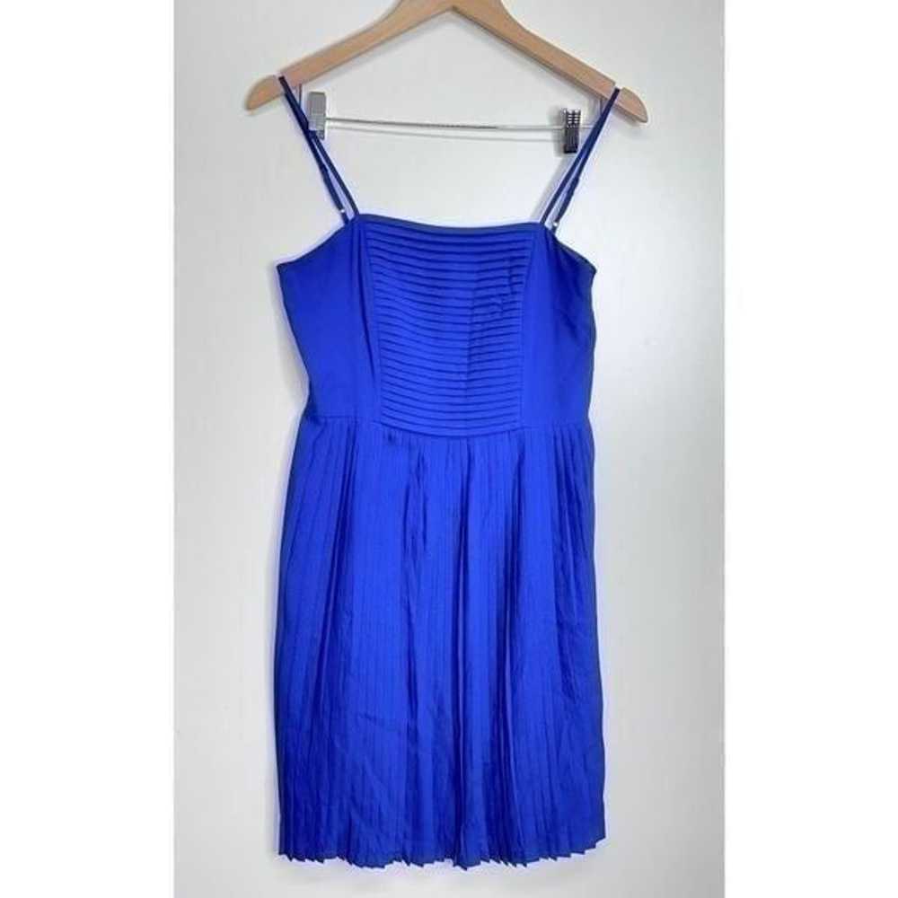 Land’s End Dress Womens Canvas Pleated Royal Blue… - image 1