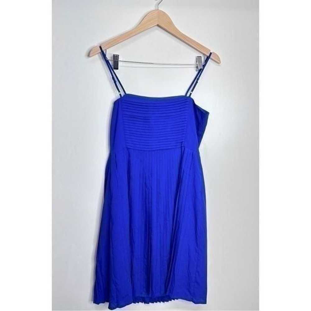 Land’s End Dress Womens Canvas Pleated Royal Blue… - image 2