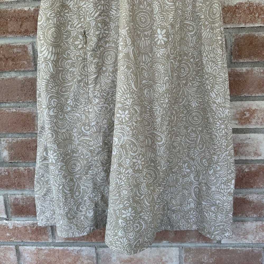 Athleta Nearly Knotical Dress Size 10 Tan Paisley - image 2