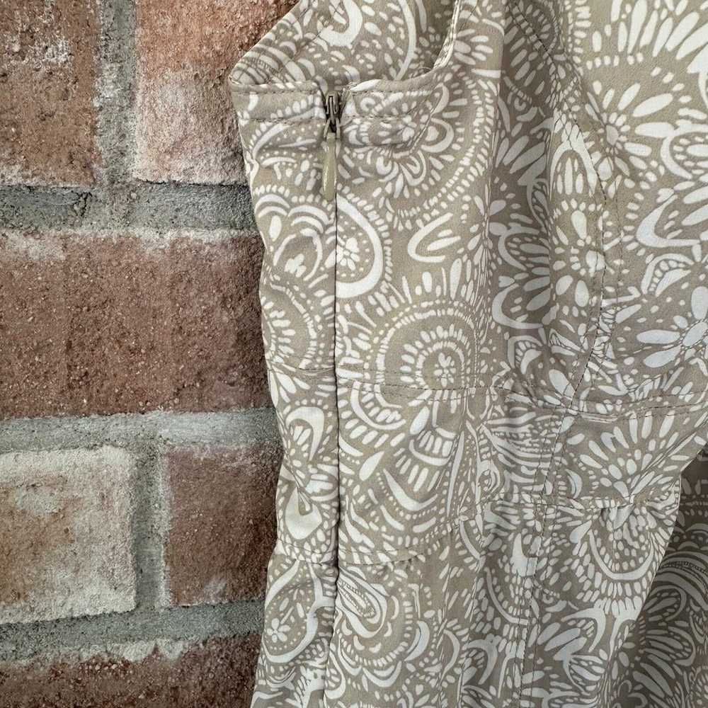 Athleta Nearly Knotical Dress Size 10 Tan Paisley - image 5