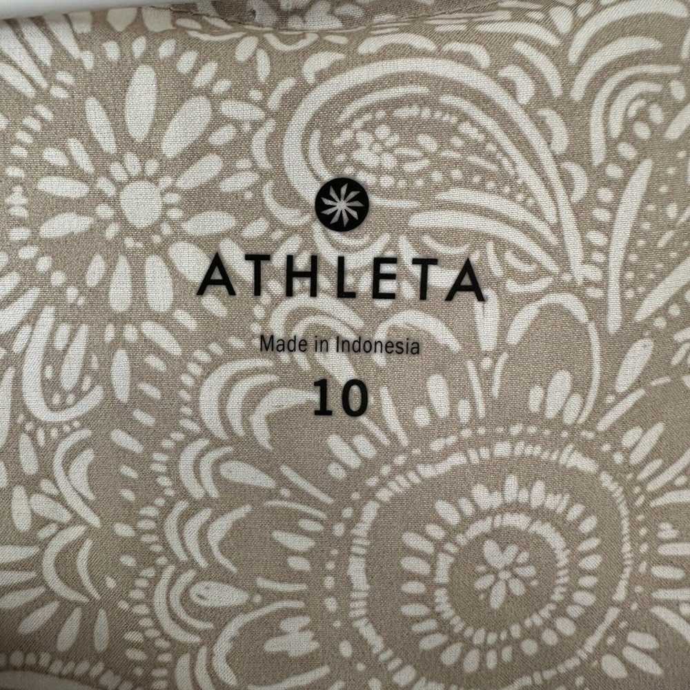 Athleta Nearly Knotical Dress Size 10 Tan Paisley - image 6