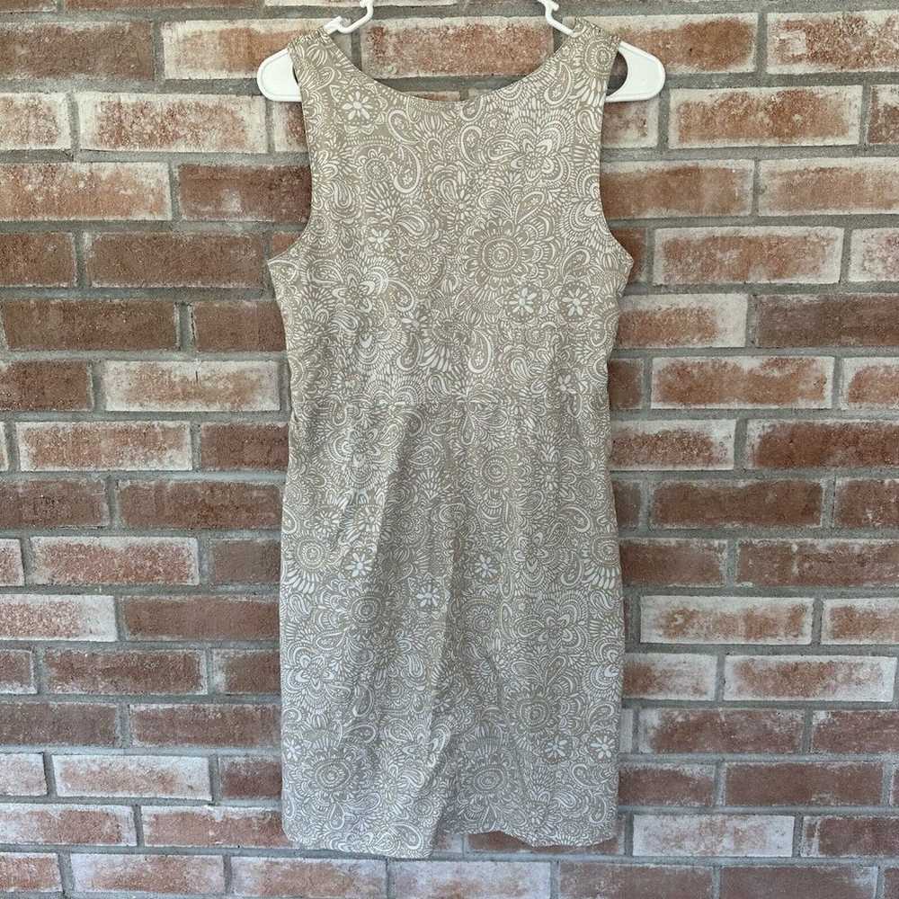 Athleta Nearly Knotical Dress Size 10 Tan Paisley - image 8