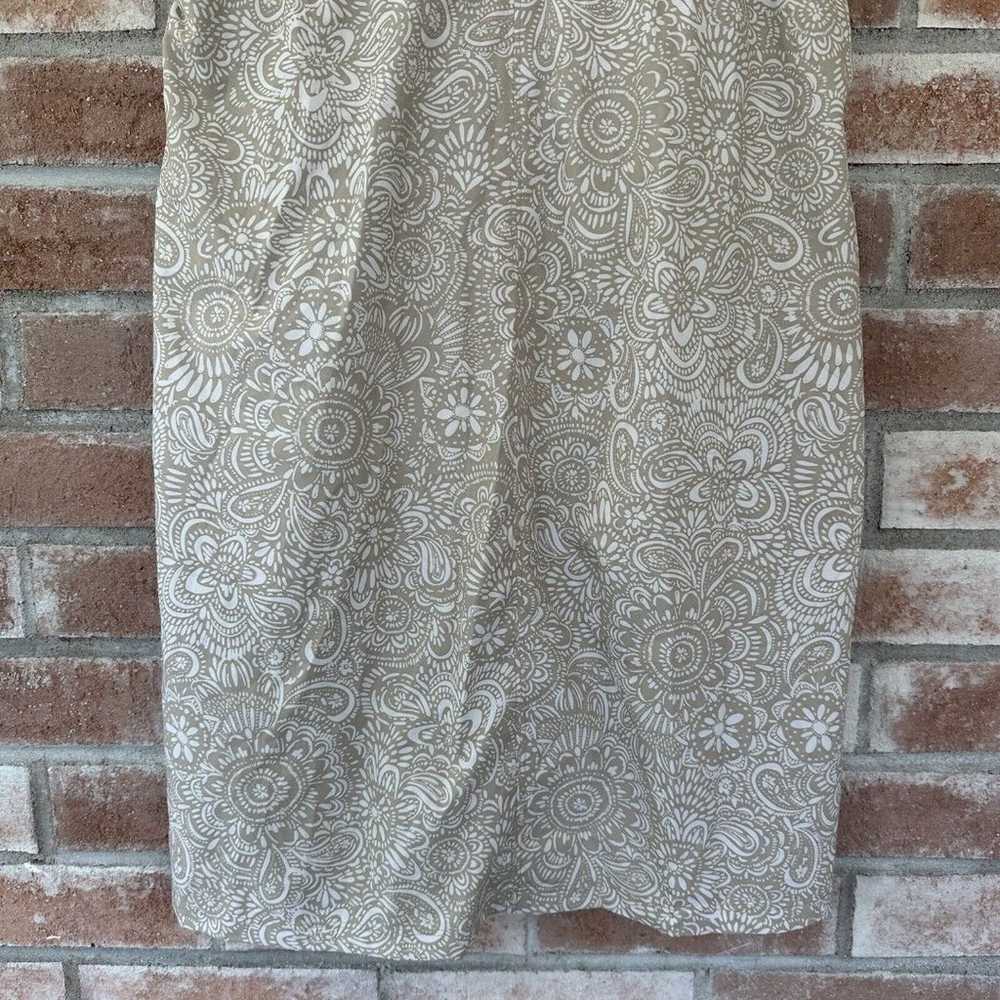 Athleta Nearly Knotical Dress Size 10 Tan Paisley - image 9