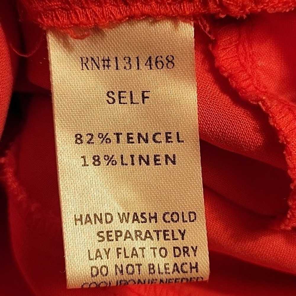 Fate Coral Orange Linen Tencel Blend Mini Dress F… - image 6