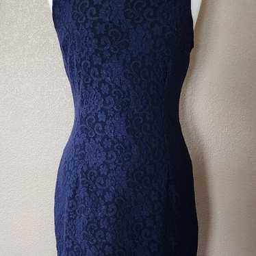 BEAUTIFUL & ELEGANT NAVY LACE DRESS.