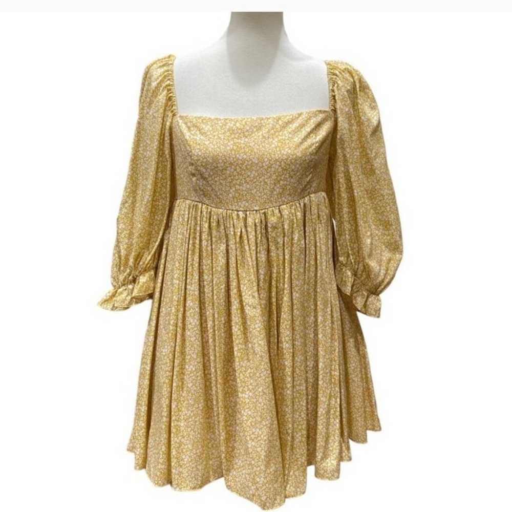 Mabel boho floral yellow babydoll Dress - image 2