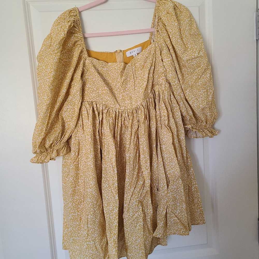 Mabel boho floral yellow babydoll Dress - image 8