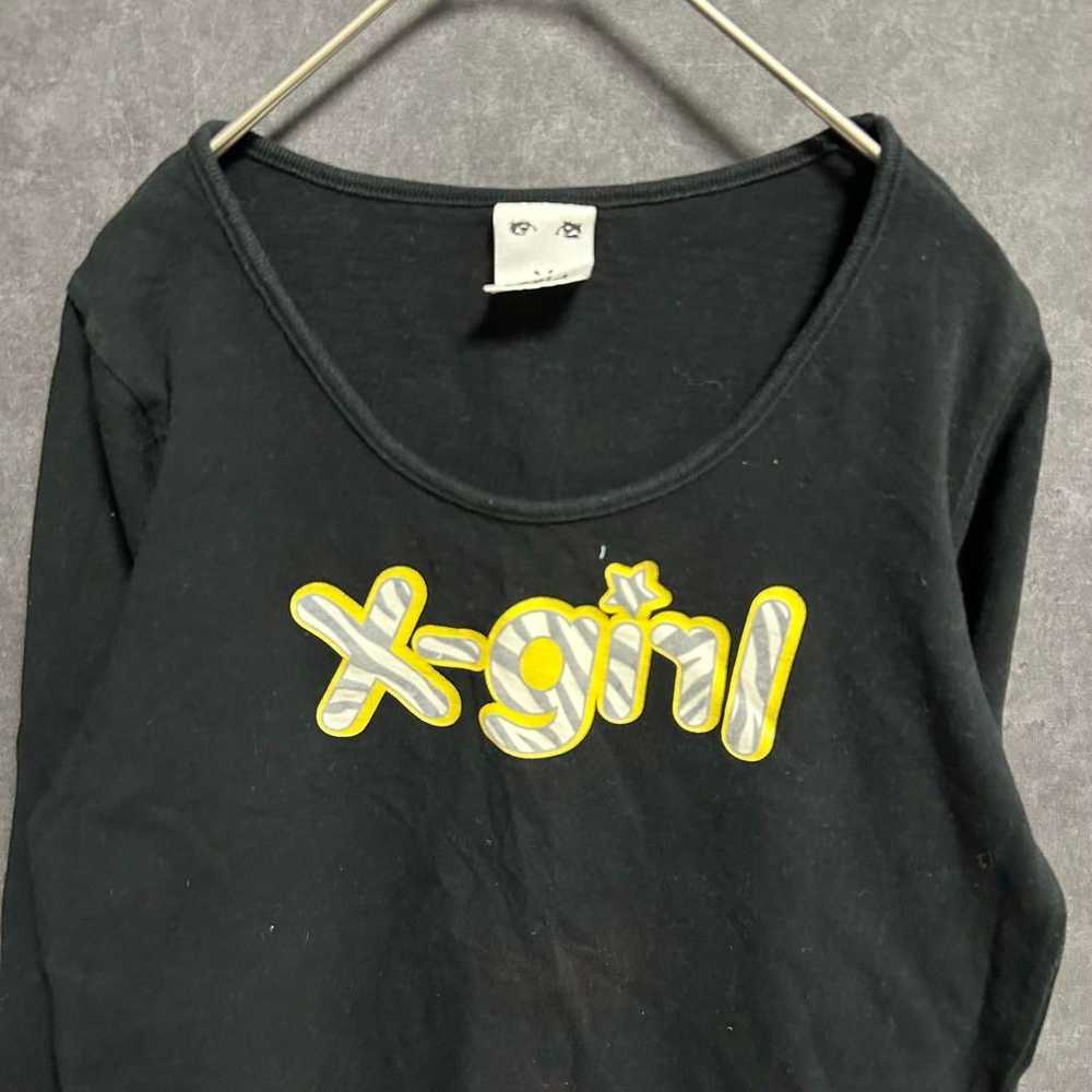 t1054 [X Girl] Printed Logo Cut and Sew T-shirt L… - image 3